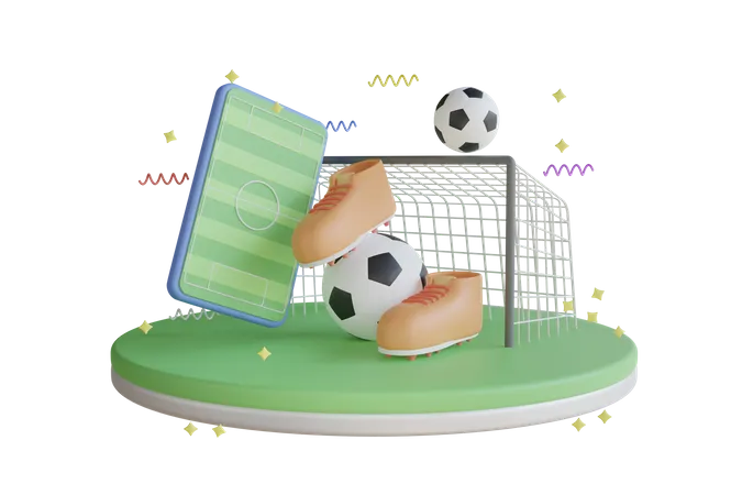 Fußball  3D Illustration
