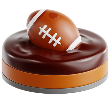 Fußball im Schlamm begraben  3D Icon