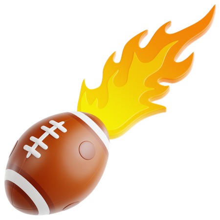Fußball mit Trail of Fire  3D Icon