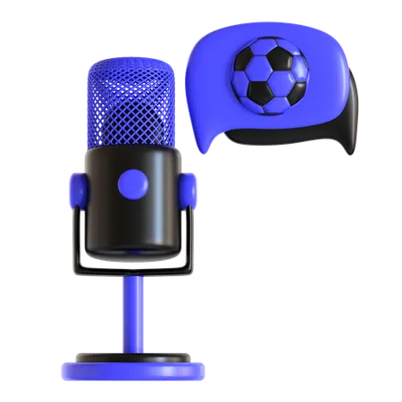 Fußball-Podcast  3D Icon