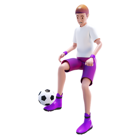 Fußballtrick  3D Illustration