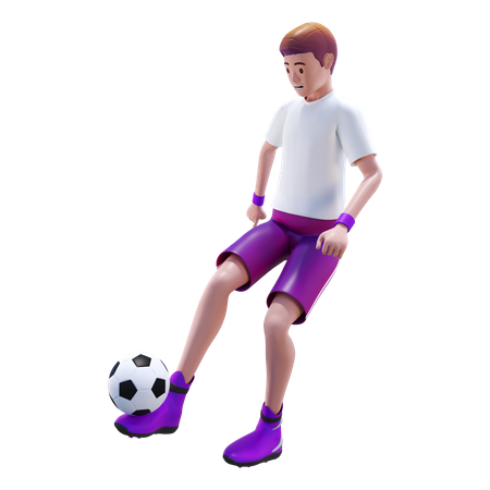 Fußball-Trickschuss  3D Illustration