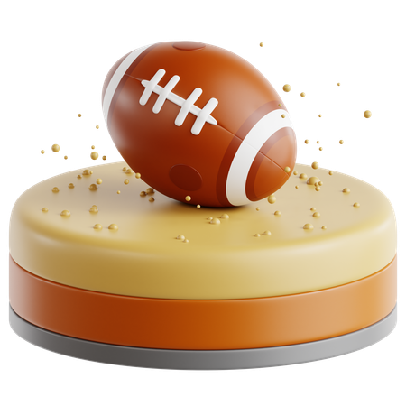 Fußball trifft mit Staub auf den Boden  3D Icon