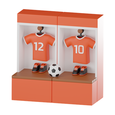 Fußball-Umkleidekabine  3D Icon