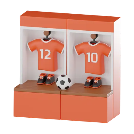 Fußball-Umkleidekabine  3D Icon