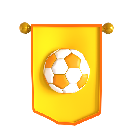 Fußball-Wimpel  3D Icon