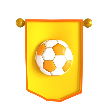 Fußball-Wimpel  3D Icon