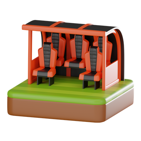 Fußballbank  3D Icon