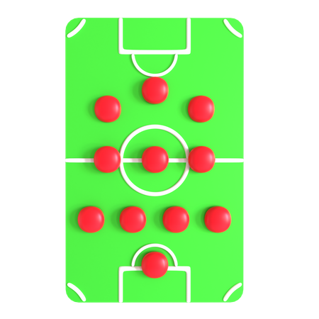 Fußballformation  3D Icon