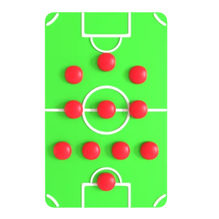 Fußballformation  3D Icon