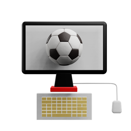 Fußballspiel live ansehen  3D Icon