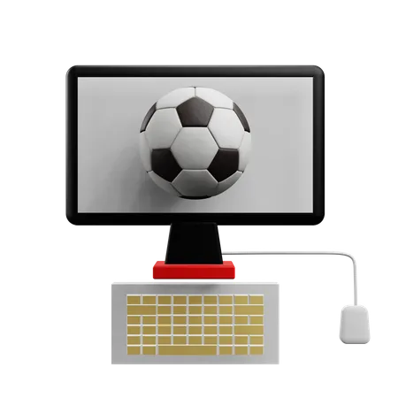 Fußballspiel live ansehen  3D Icon