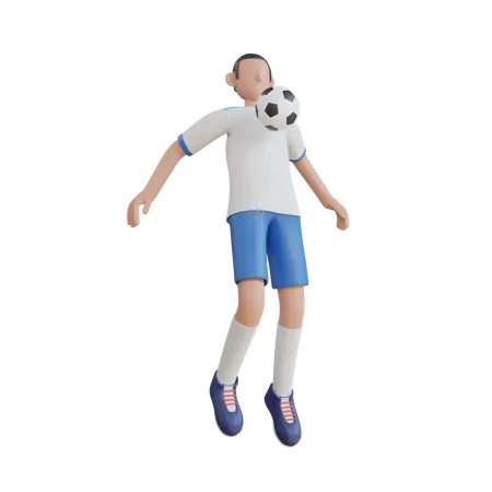Fußball spielen  3D Illustration
