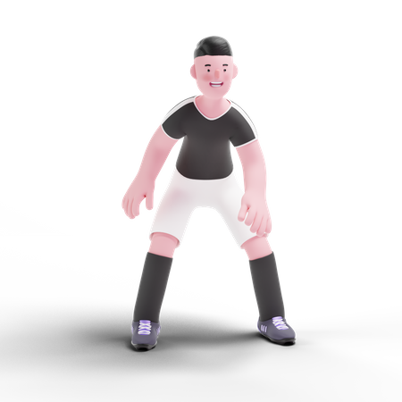 Fußballspieler  3D Illustration