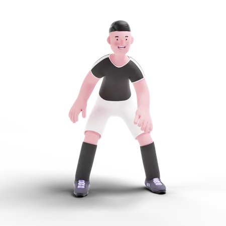 Fußballspieler  3D Illustration