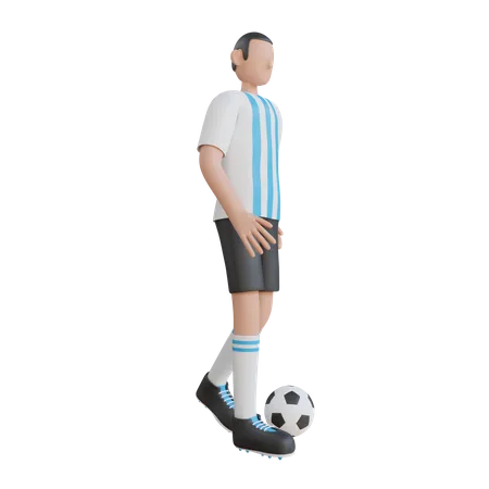 Fußballspieler  3D Illustration