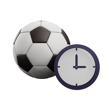 Zeit für ein Fußballspiel  3D Icon