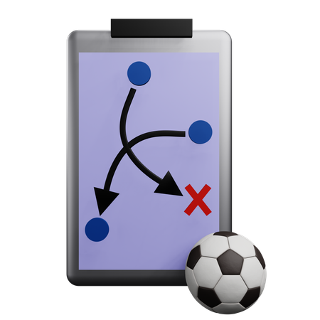 Fußballstrategie  3D Icon