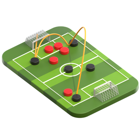 Fußballstrategie  3D Icon