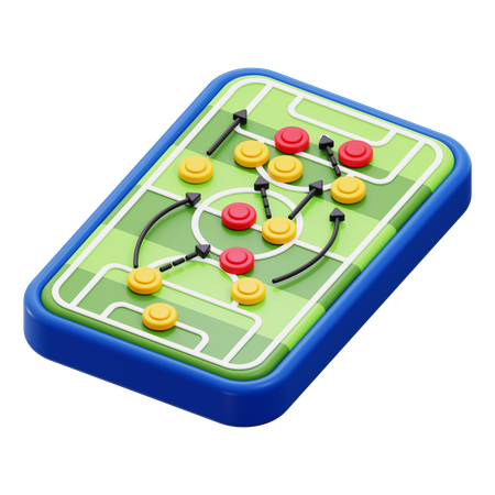 Fußballstrategie  3D Icon