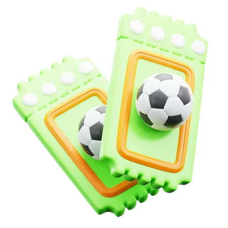 Fußballticket  3D Icon