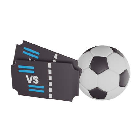 Fußballticket  3D Icon