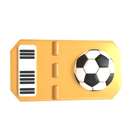 Fußballticket  3D Icon