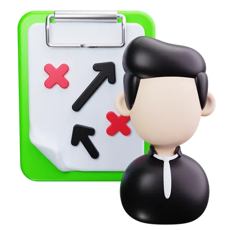 Fußballtrainer  3D Icon