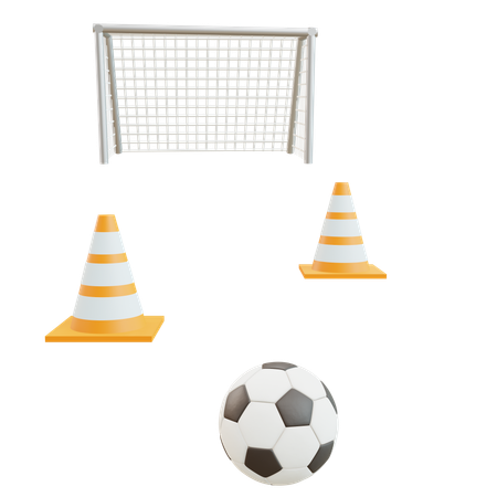 Fußballübung  3D Icon