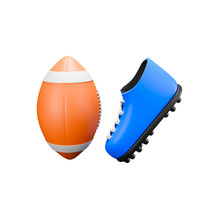 Fútbol americano con zapatos  3D Icon