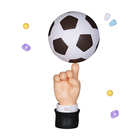 Futbol en el dedo  3D Icon