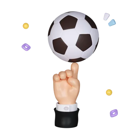 Futbol en el dedo  3D Icon