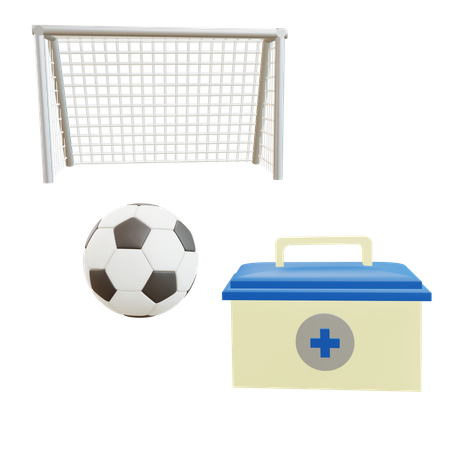 Primeros auxilios en futbol  3D Icon