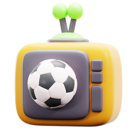 Televisión de fútbol  3D Icon