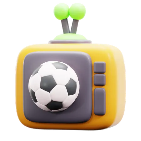 Televisión de fútbol  3D Icon