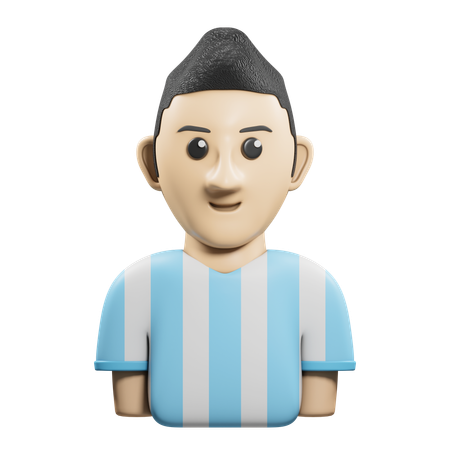 Jugador de fútbol  3D Icon