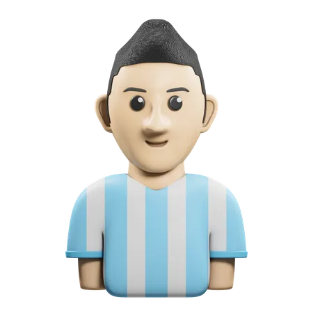 Jugador de fútbol  3D Icon