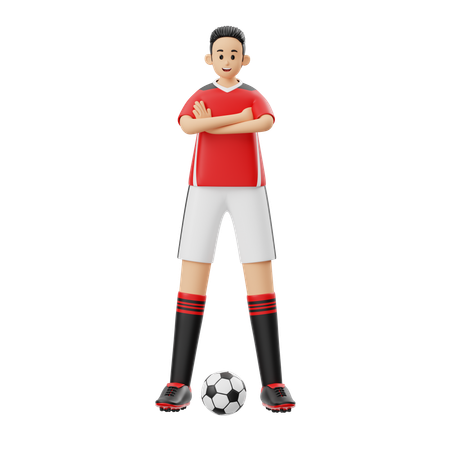 Jugador de fútbol  3D Illustration