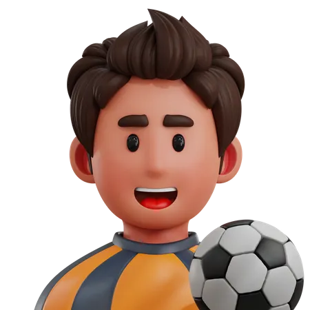 Jugador de fútbol  3D Icon