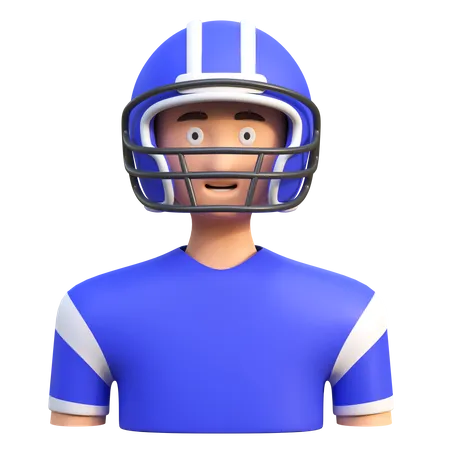Icono De Jugador De Futbol Americano Ilustracion 3 D 3D Icon