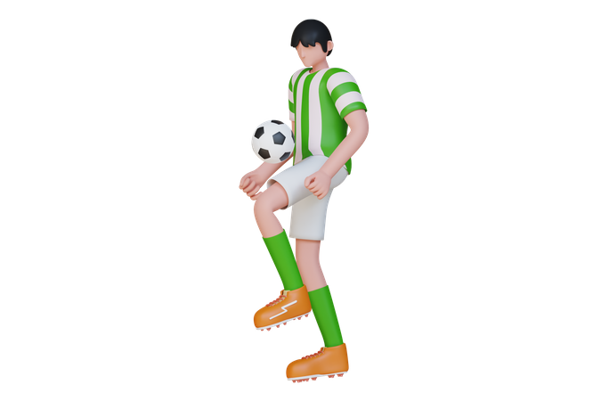 Jugador de fútbol  3D Illustration