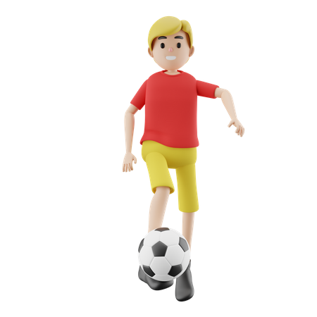 Jugador de fútbol masculino  3D Illustration