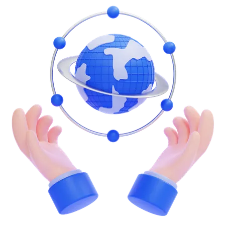 미래 세계  3D Icon