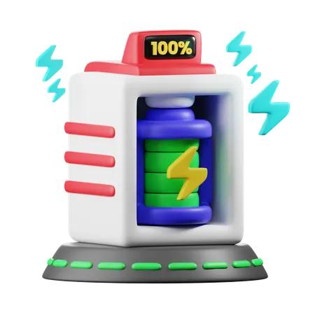 Futuristic Full Battery  3D Icon