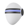 futuristic helmet emoji 3d