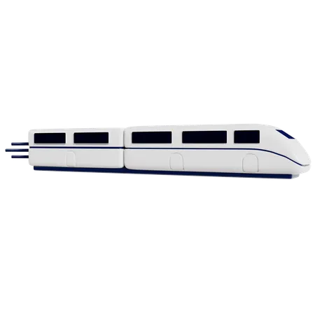 Futuristic High-Speed Train Journey  3D Illustration