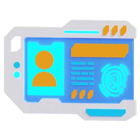 FUTURISTIC ID CARD  3D Icon