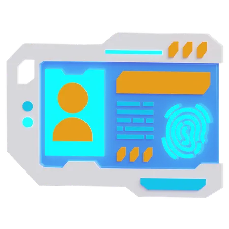 FUTURISTIC ID CARD  3D Icon