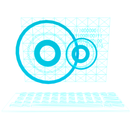 Futuristic Laptop  3D Illustration