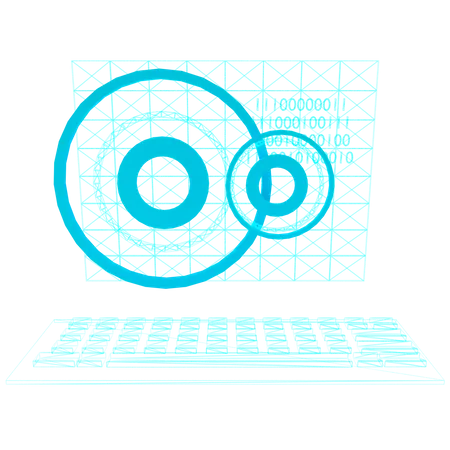 Futuristic Laptop  3D Illustration